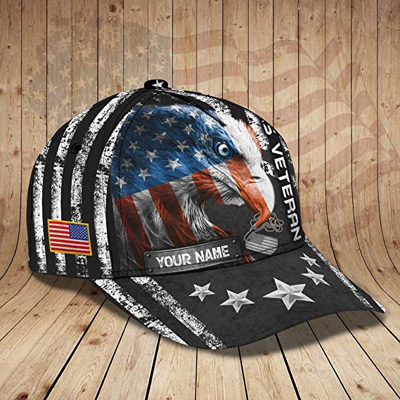 American Eagle Hat In A Distressed Design For Us Veteran Patriots Trucker Hats Custom Hats Gifts For Men & Women
