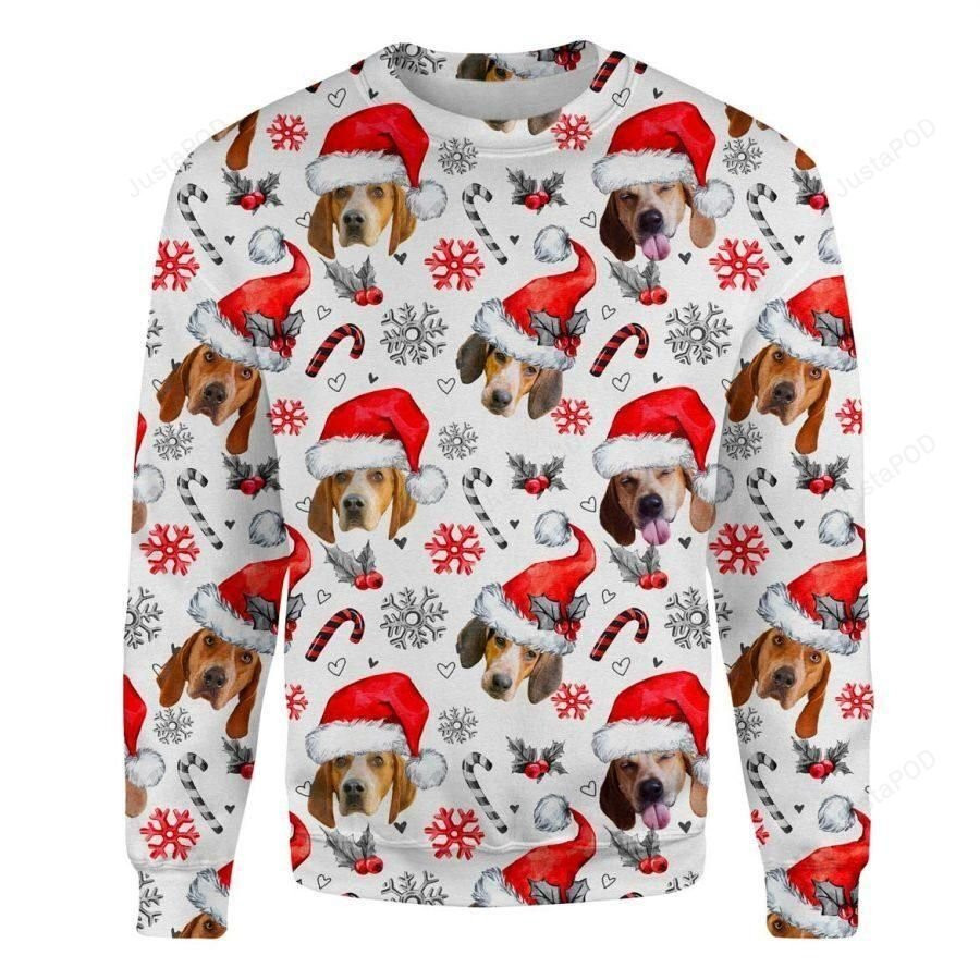 American English Coonhound Ugly Christmas Sweater Adult 3D Funny Matching for family