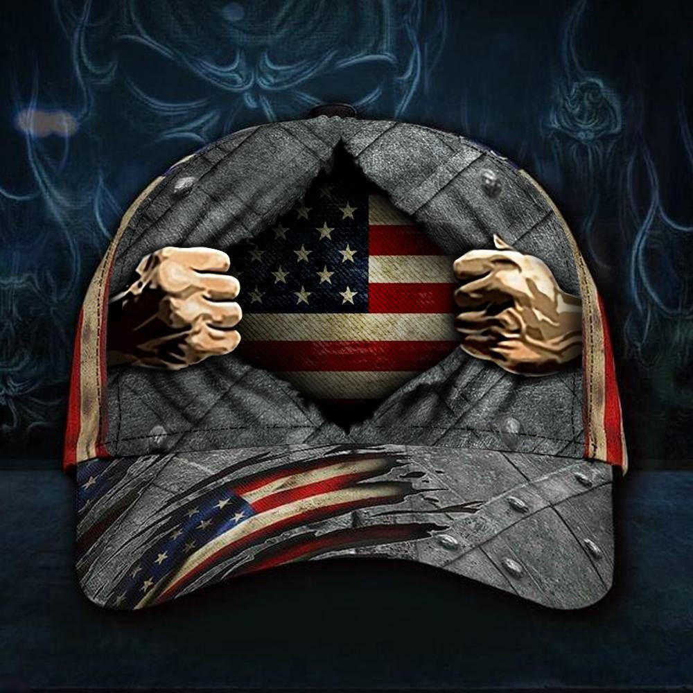 American Flag 3D Hat Vintage USA Cap Old Retro Patriotic Proud American Men's Hat Trucker Hats Custom Hats Gifts For Men & Women