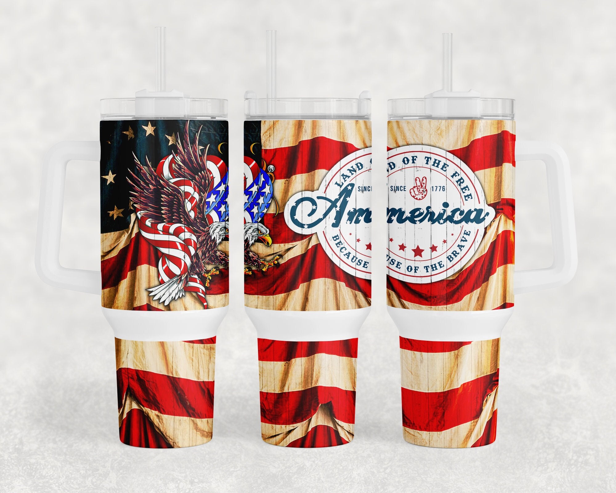 American Flag Custom Stanley Cup 40 oz 30 oz Tumbler With HandleTVC2301893