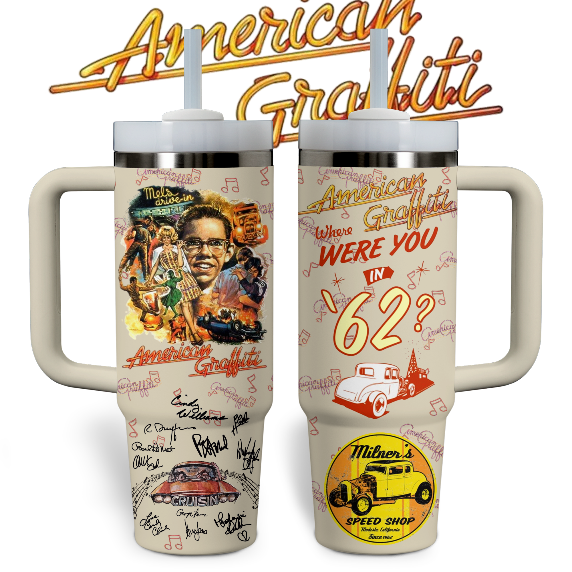 American Graffiti Movies Custom Stanley Cup 40 oz 30 oz Tumbler With HandleTVC2301773
