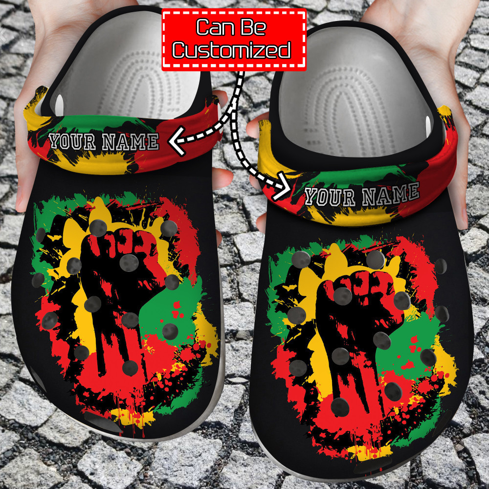American - Personalized Black History Month African American Clog Shoes For Men And Women