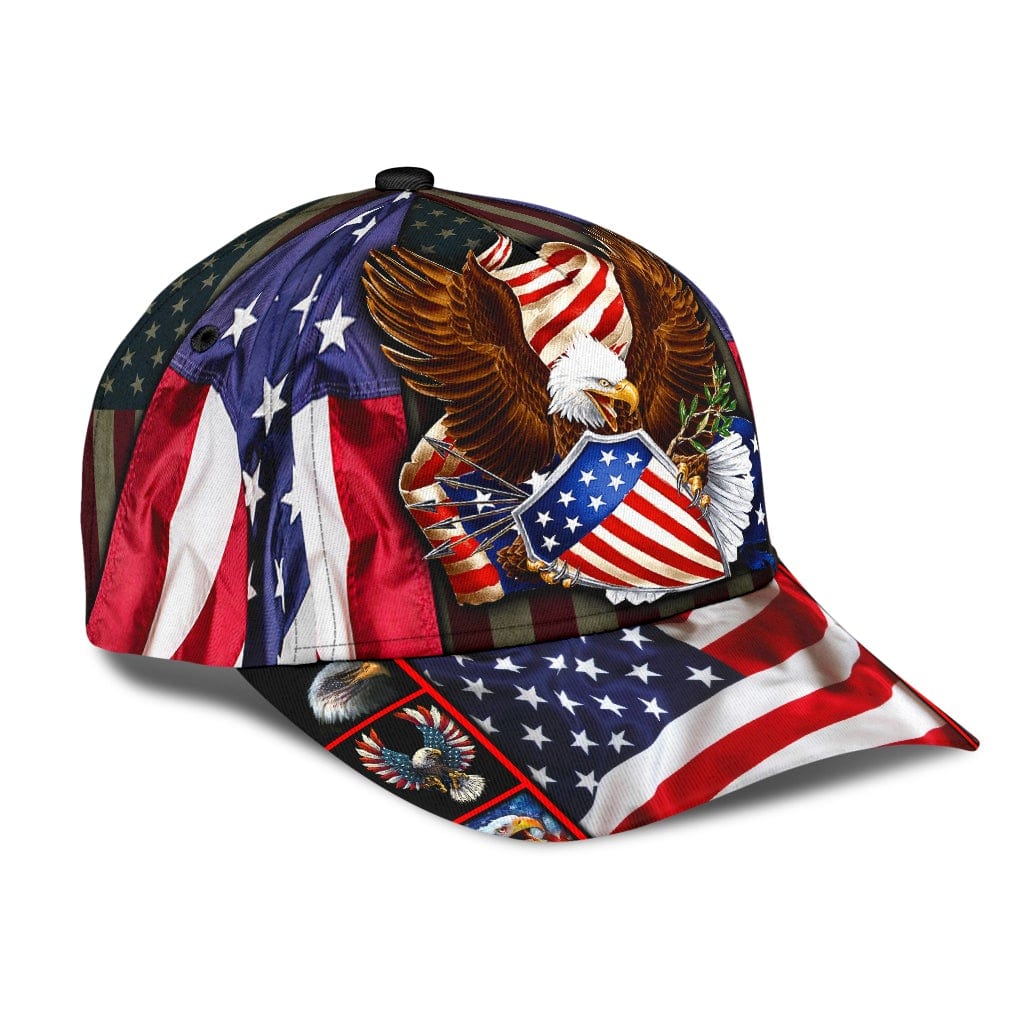American Pride Eagle Baseball Cap Eagle USA Flag Classic Hat Trucker Hats Custom Hats Gifts For Men & Women