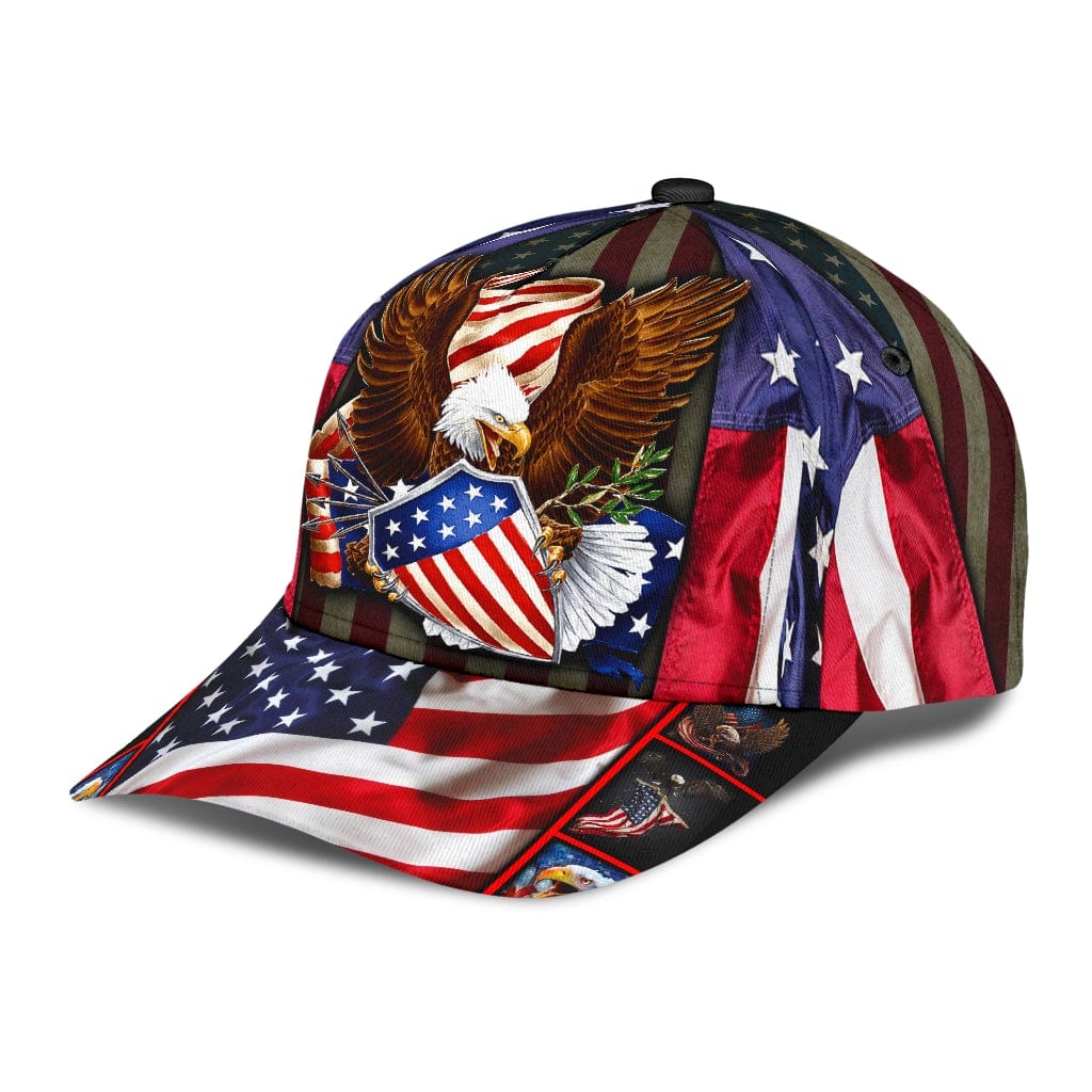 American Pride Eagle Baseball Cap Eagle USA Flag Classic Hat Trucker Hats Custom Hats Gifts For Men & Women