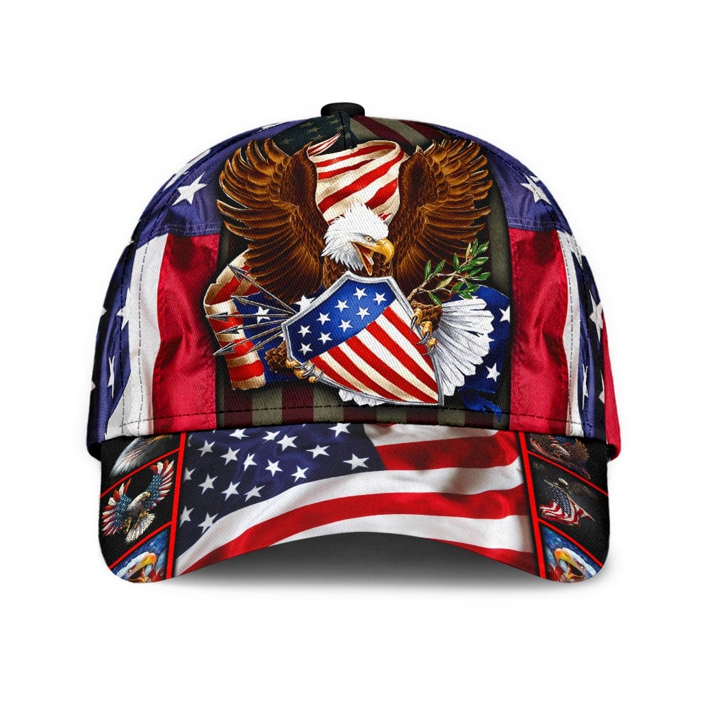 American Pride Eagle Baseball Cap Eagle USA Flag Classic Hat Trucker Hats Custom Hats Gifts For Men & Women