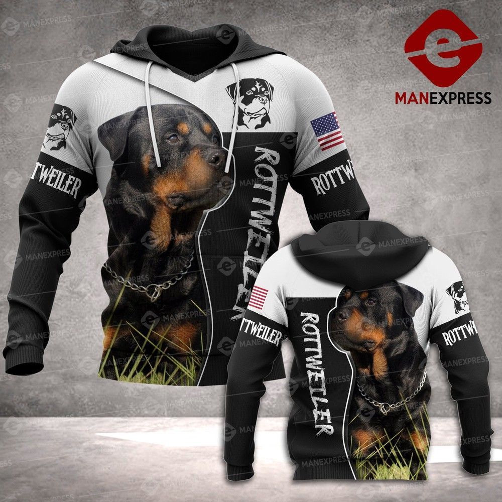 American Rottweiler 3D All Over Print Hoodie, Zip Hoodie