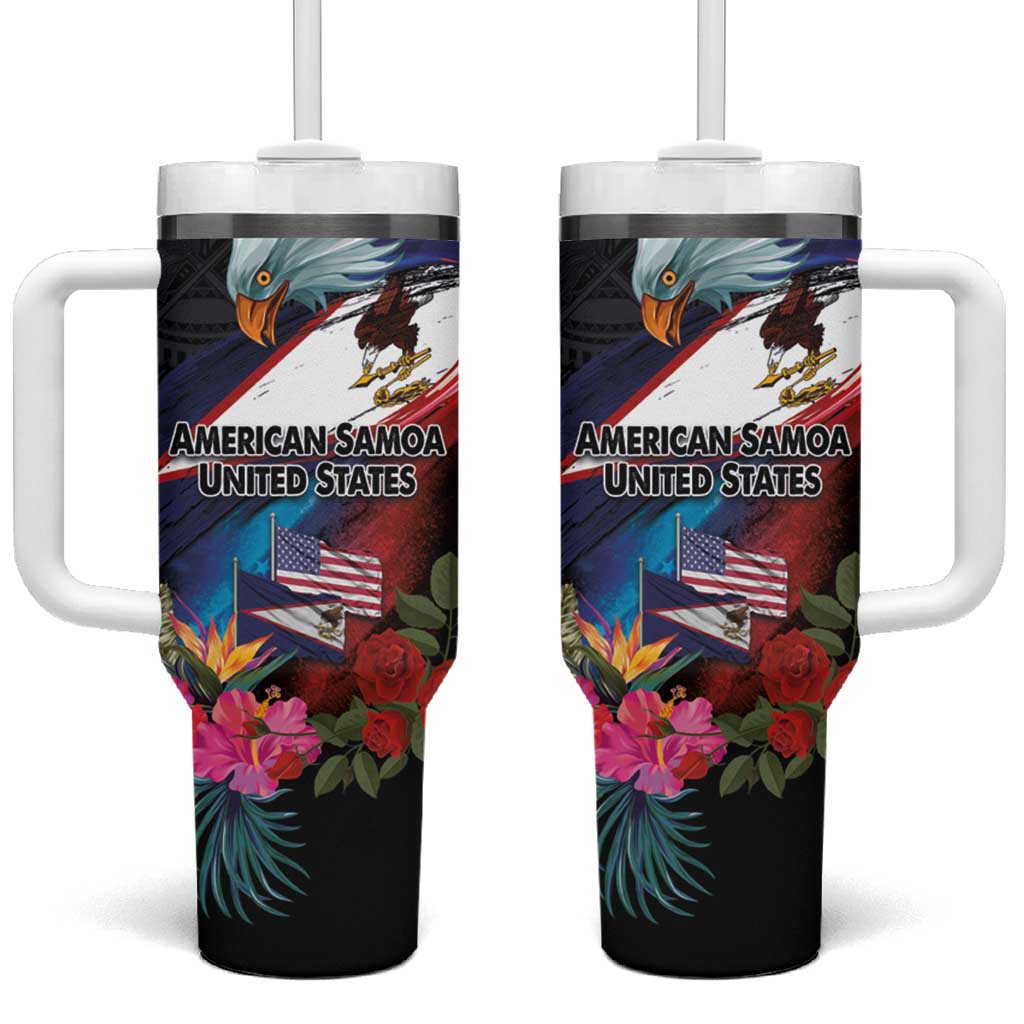 American Samoa and United States Together Custom Stanley Cup 40 oz 30 oz Tumbler With HandleTVC2301260