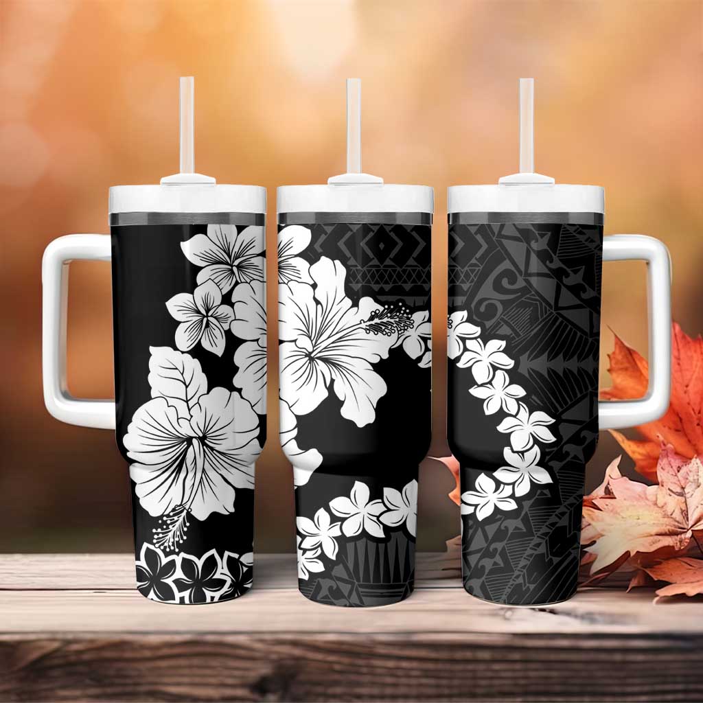 American Samoa Lotu Tamaiti White Sunday Plumeria Black Custom Stanley Cup 40 oz 30 oz Tumbler With HandleTVC2301363 - Image 4