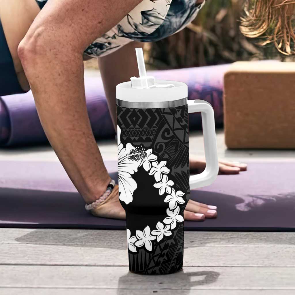 American Samoa Lotu Tamaiti White Sunday Plumeria Black Custom Stanley Cup 40 oz 30 oz Tumbler With HandleTVC2301363 - Image 6