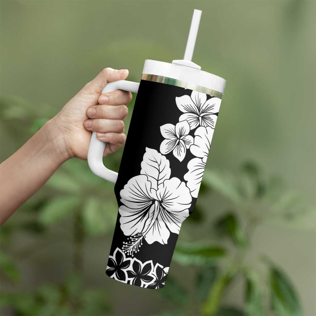 American Samoa Lotu Tamaiti White Sunday Plumeria Black Custom Stanley Cup 40 oz 30 oz Tumbler With HandleTVC2301363 - Image 3