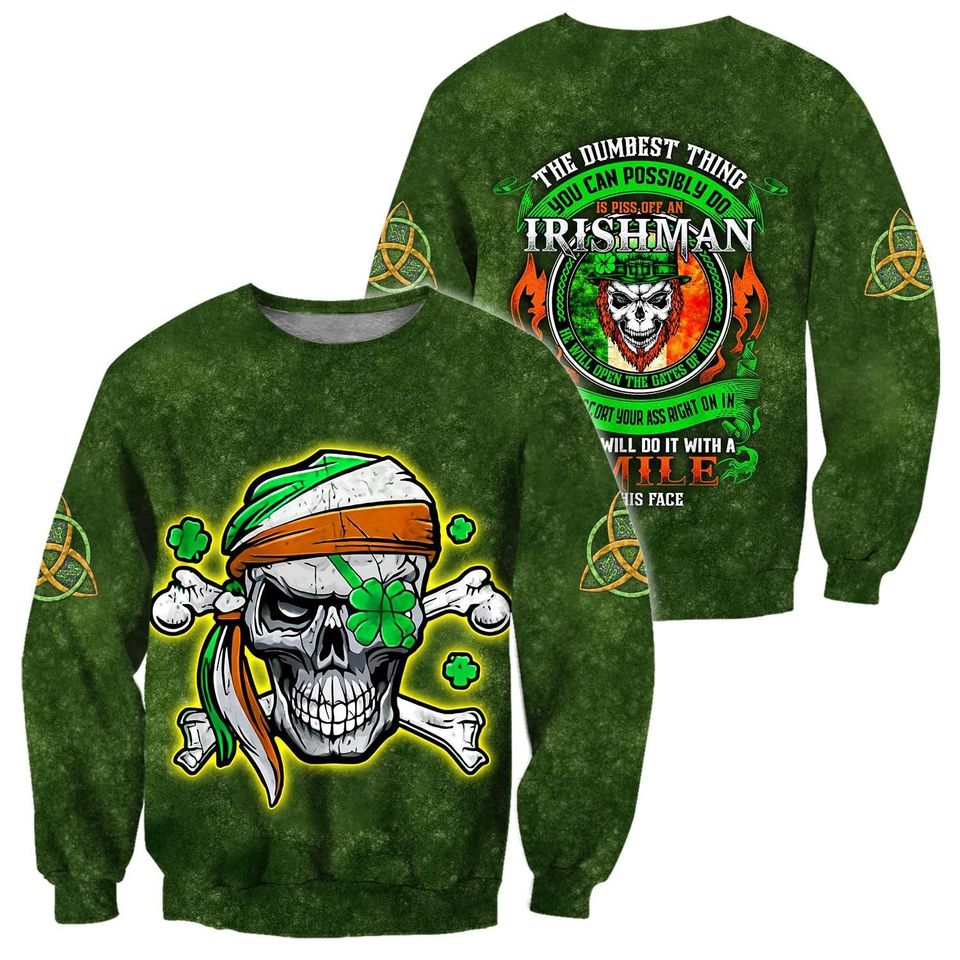 American Skull St Patrick's day Shirts, Patrick's Day Sweatshirt