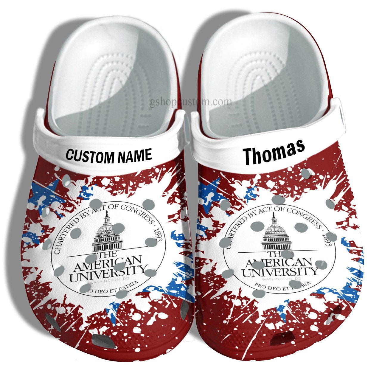 American University Graduation Gifts Croc Shoes Customize- Admission Gift Shoes