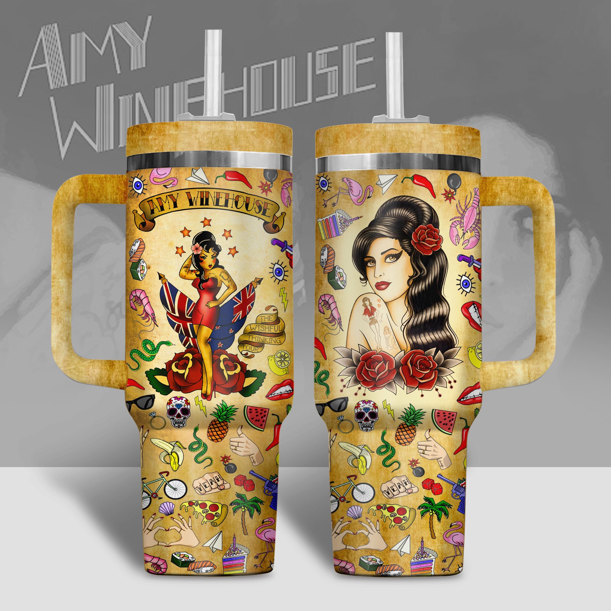 Amy Winehouse Music Custom Stanley Cup 40 oz 30 oz Tumbler With HandleTVC2301293