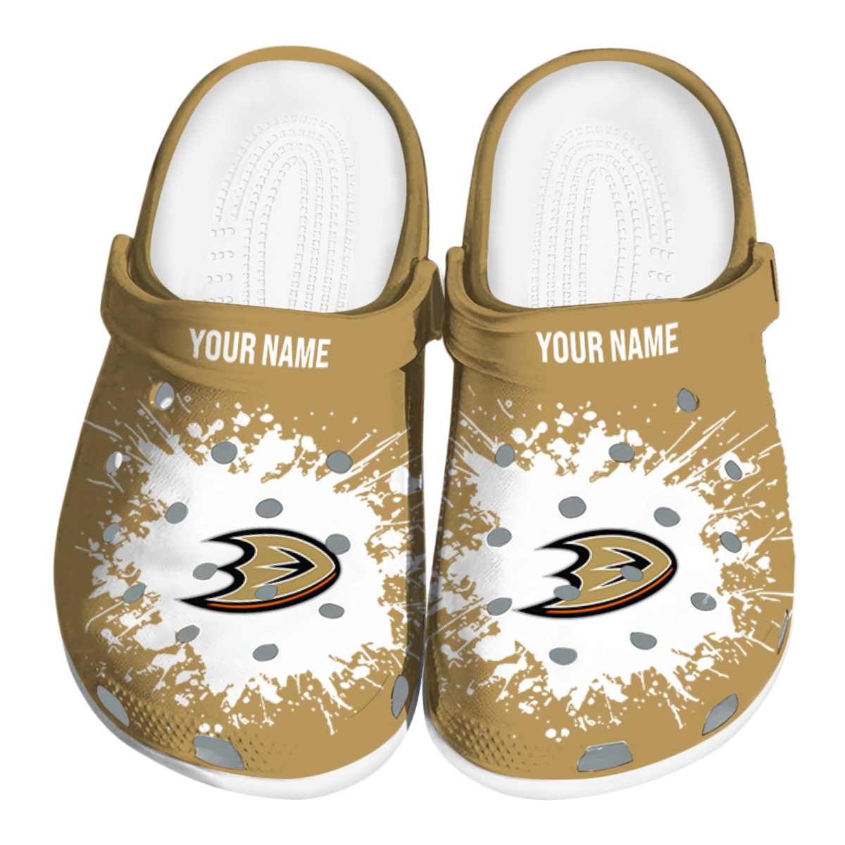 Anaheim Ducks NHL Sport Crocs Crocband Clogs Shoes Comfortable For Men Women and Kids
