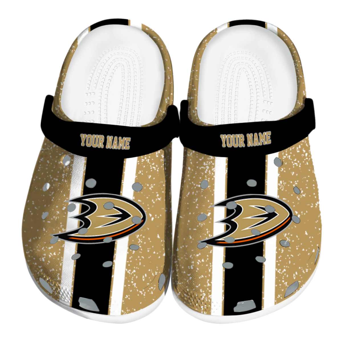 Anaheim Ducks NHL Sport Crocs Crocband Clogs Shoes Comfortable For Men Women and Kids