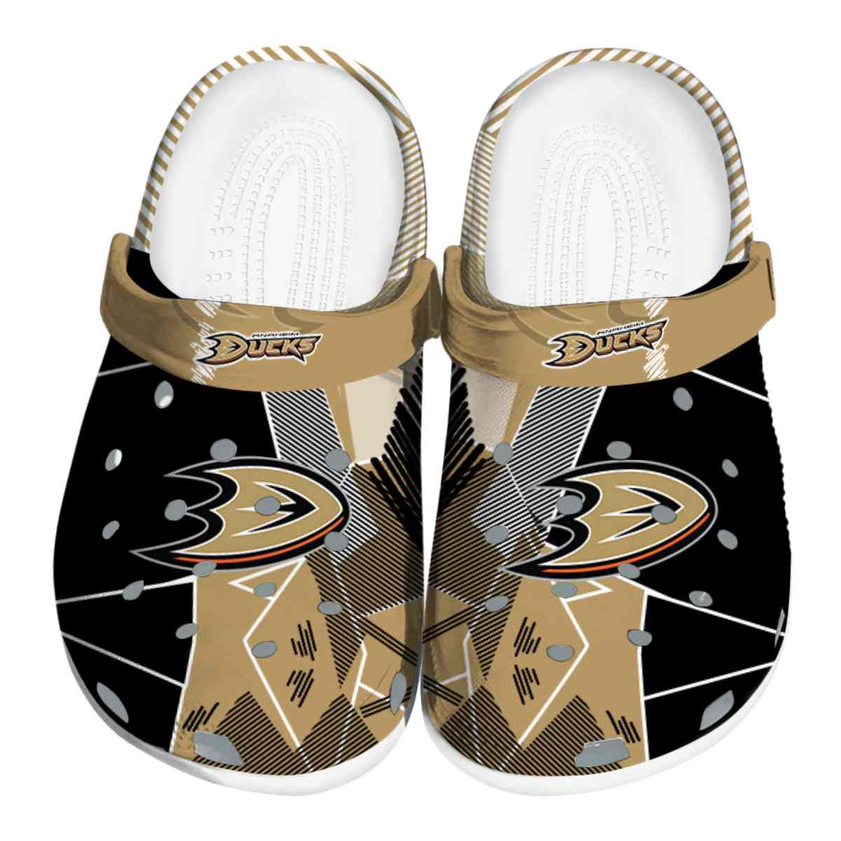 Anaheim Ducks NHL Sport Crocs Crocband Clogs Shoes Comfortable For Men Women and Kids