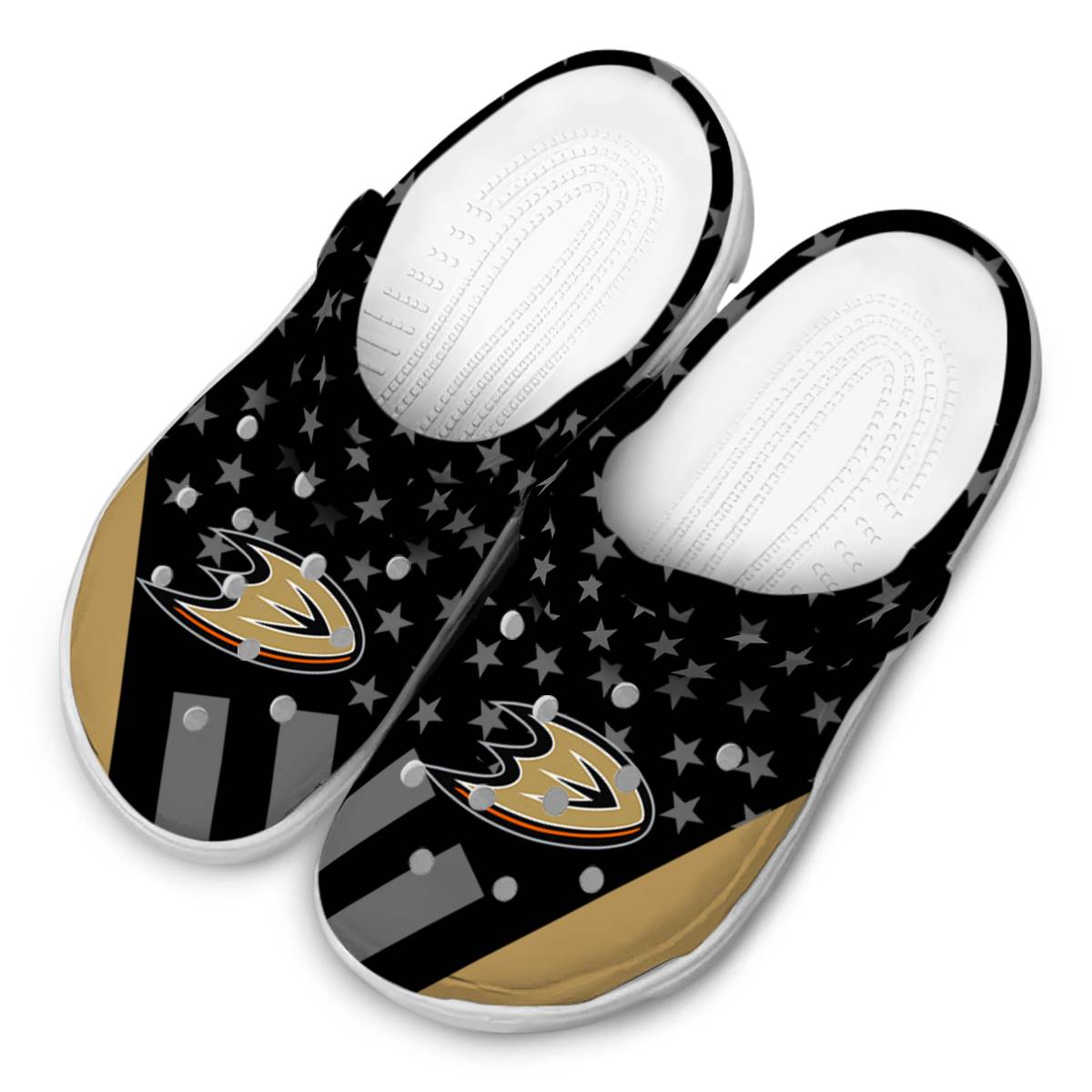 Anaheim Ducks NHL Sport Crocs Crocband Clogs Shoes Comfortable For Men Women and Kids - Image 4
