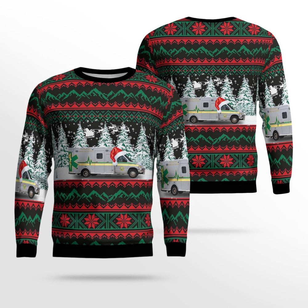Anamosa Iowa Anamosa Area Ambulance Service AOP Ugly Sweater Xmas Unisex Sweater Christmas Gifts for Men Women
