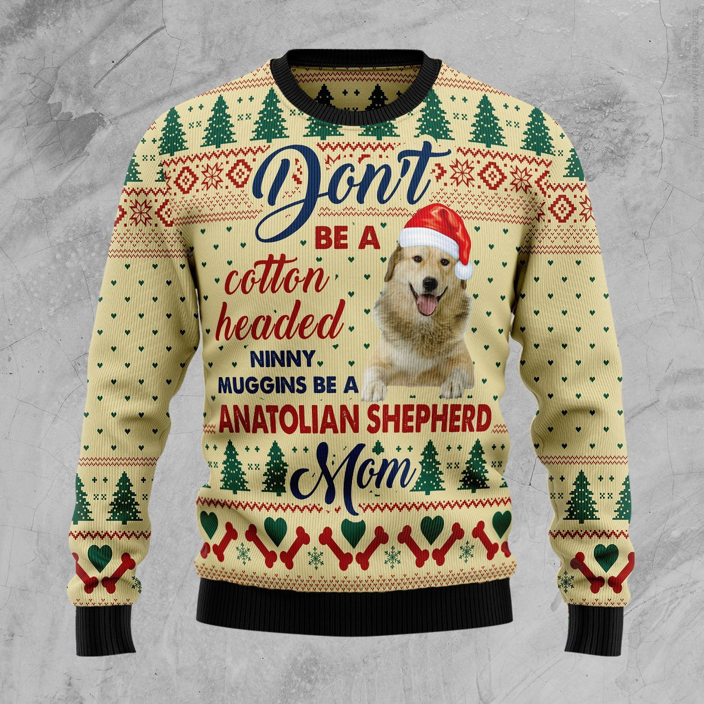 Anatolian Shepherd Mom Ugly Christmas Sweater Adult 3D Funny Matching for family