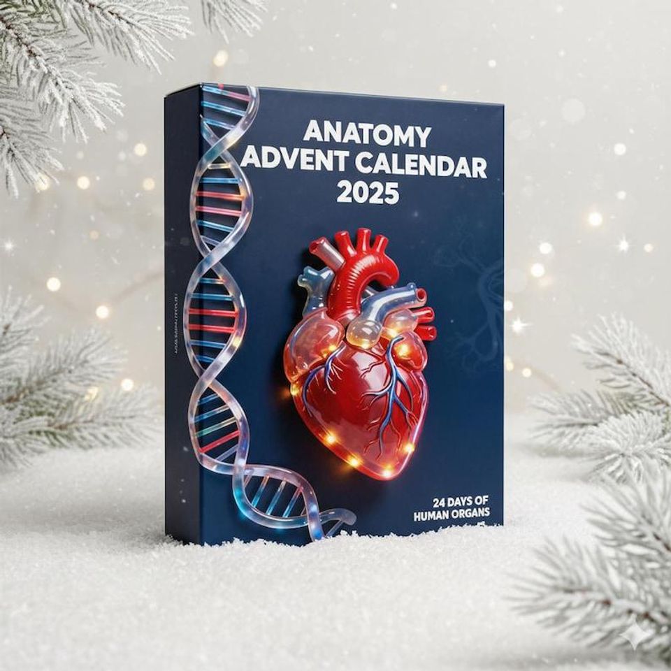 Anatomy Advent Calendar 2025, 24-Day Human Organ Countdown, Unique Educational Christmas Gift for Medical Students - Image 2