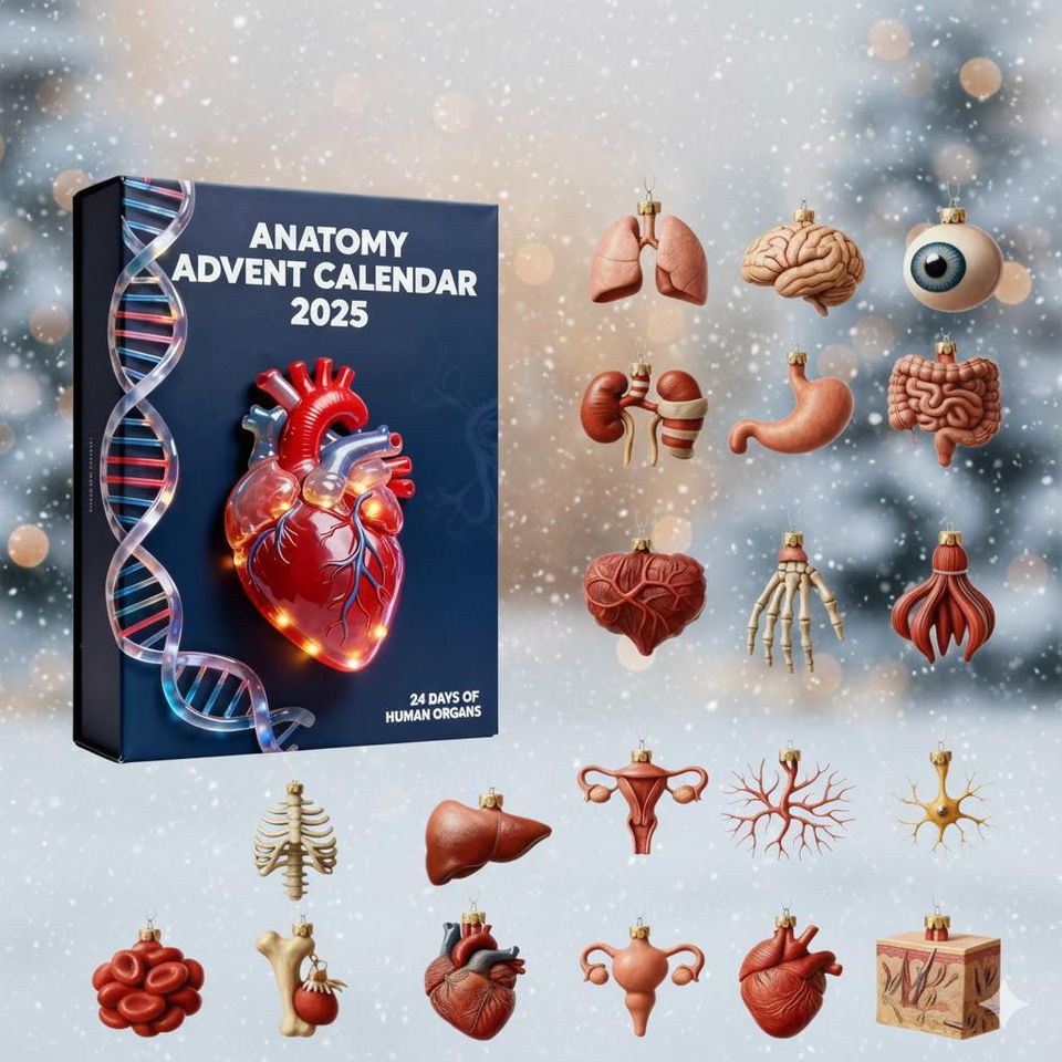 Anatomy Advent Calendar 2025 | 24 Human Organ Gift| Medical Christmas Countdown
