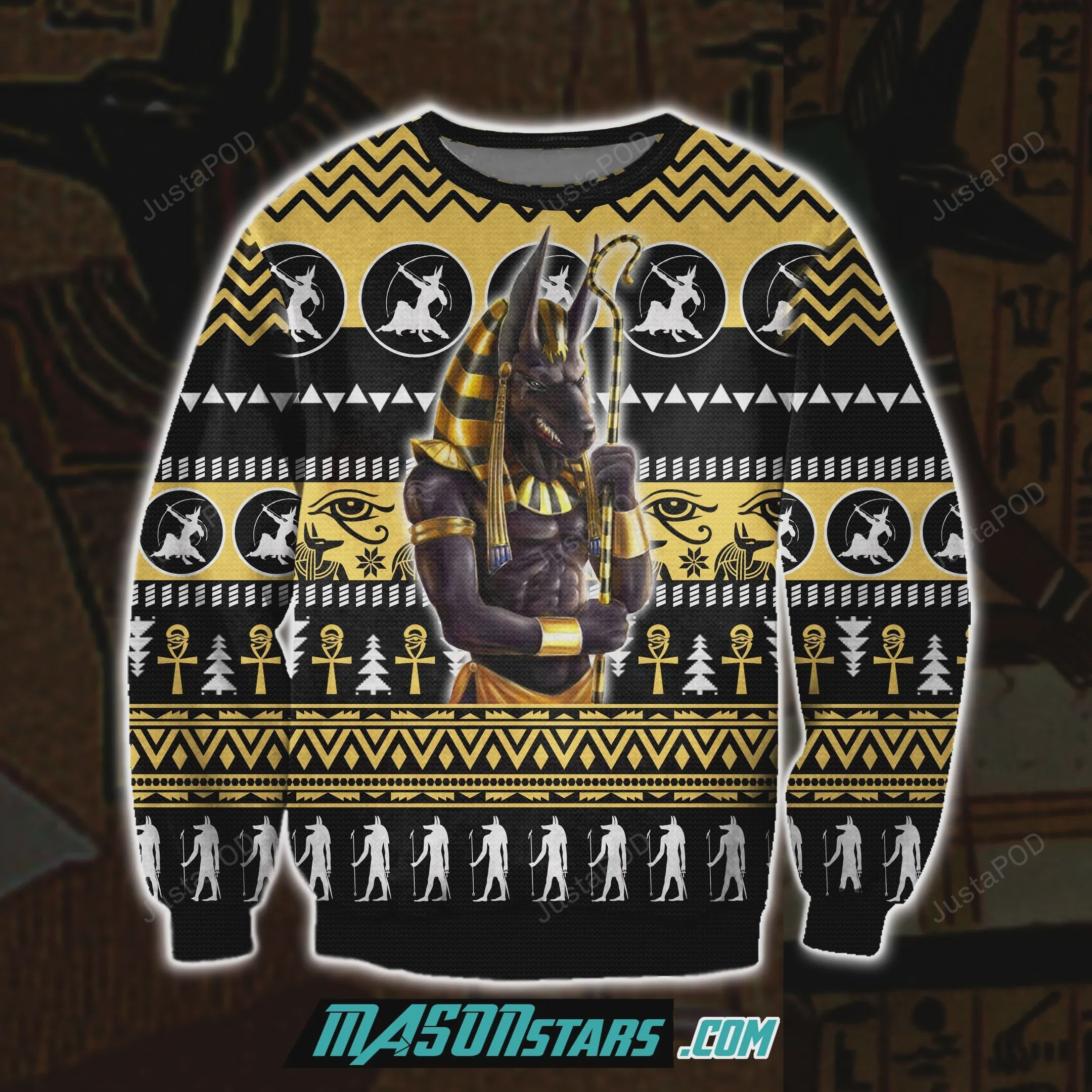 Ancient Egyptian 3D Print Ugly Christmas Sweater Adult 3D Funny Matching for family