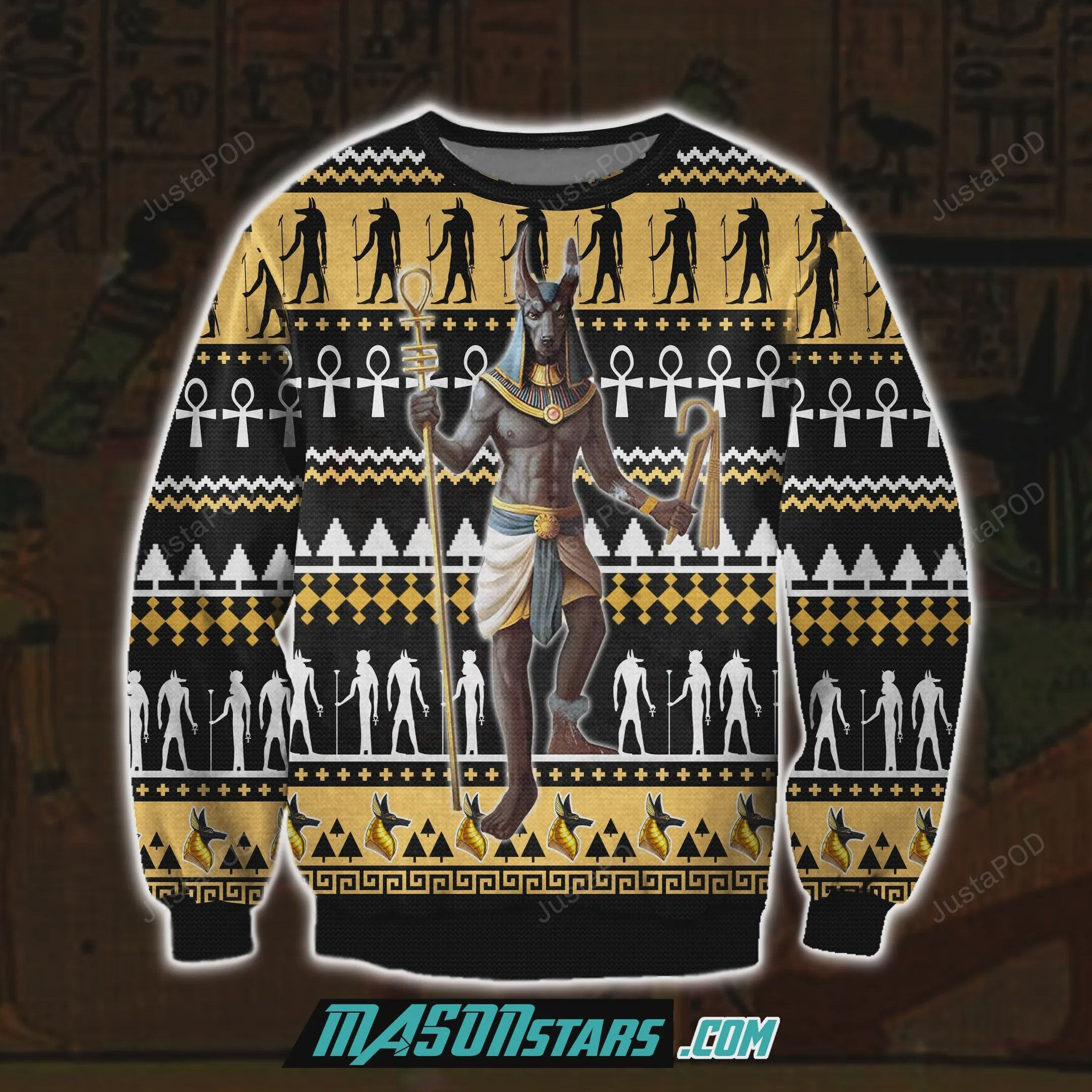 Ancient Egyptian 3D Print Ugly Christmas Sweater Adult 3D Funny Matching for family