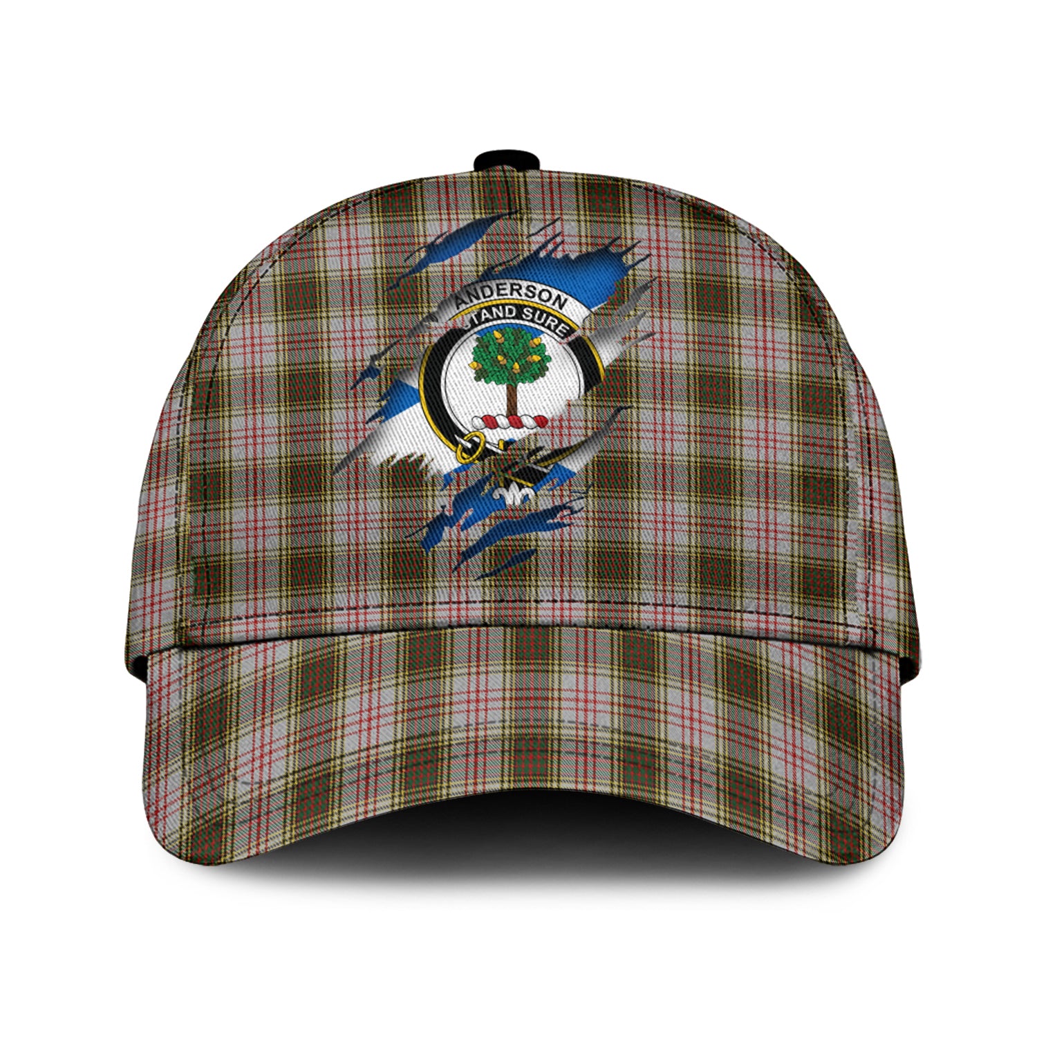 Anderson Dress Tartan Plaid Cap, Family Crest In Me Style Tartan Baseball Cap TS23 Trucker Hats Custom Hats Gifts For Men & Women