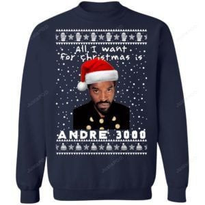 Andre 3000 Rapper Ugly Christmas Sweater Adult 3D Funny Matching for family