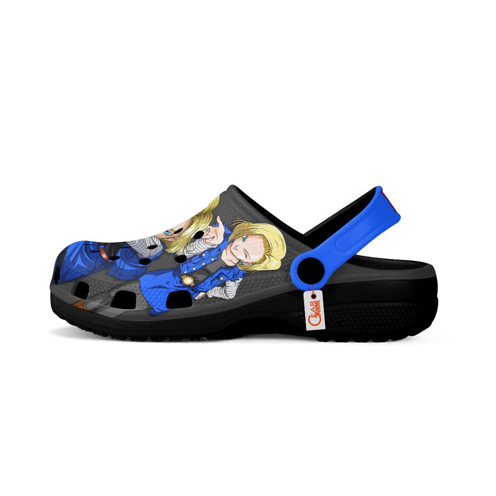 Android 18 Dragon Ball Anime Crocs Crocband Clogs Shoes Comfortable For Men Women and Kids - Image 4