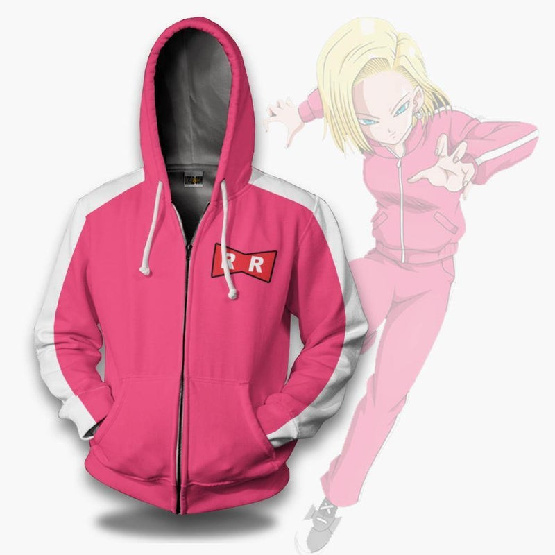 Android 18 Unisex Casual 3D All Over Print Hoodie, Zip Hoodie