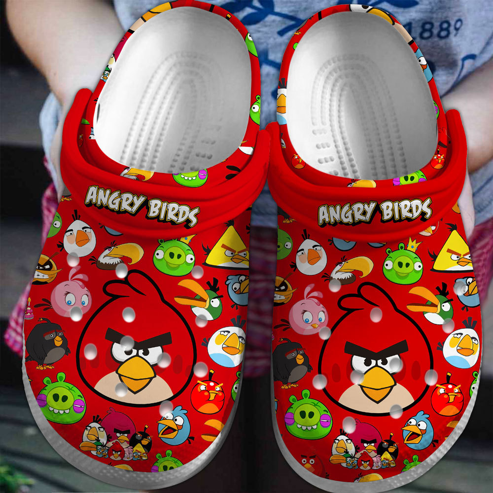 Angry Birds Game Crocs Crocband Clogs Shoes Comfortable For Men Women and Kids