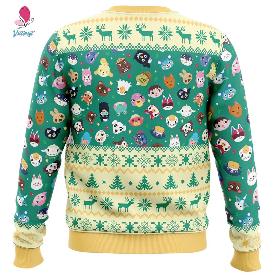 Animal Crossing Christmas Sweatshirt | Villager Zucker Cherry Stitches Ugly Sweater - Image 3