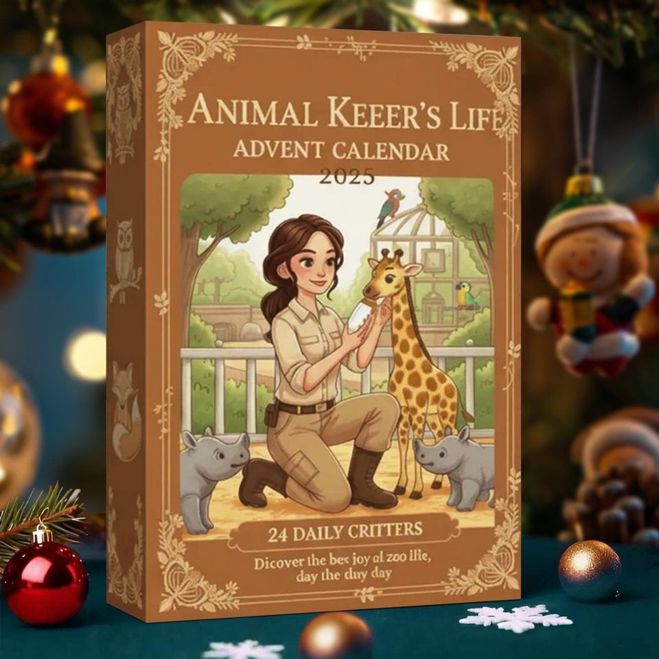 Animal Keer's Life Advent Calendar 2025, 24 Day Lion Flamingo Elephant Sea Turtle Penguin Figurines - Image 8