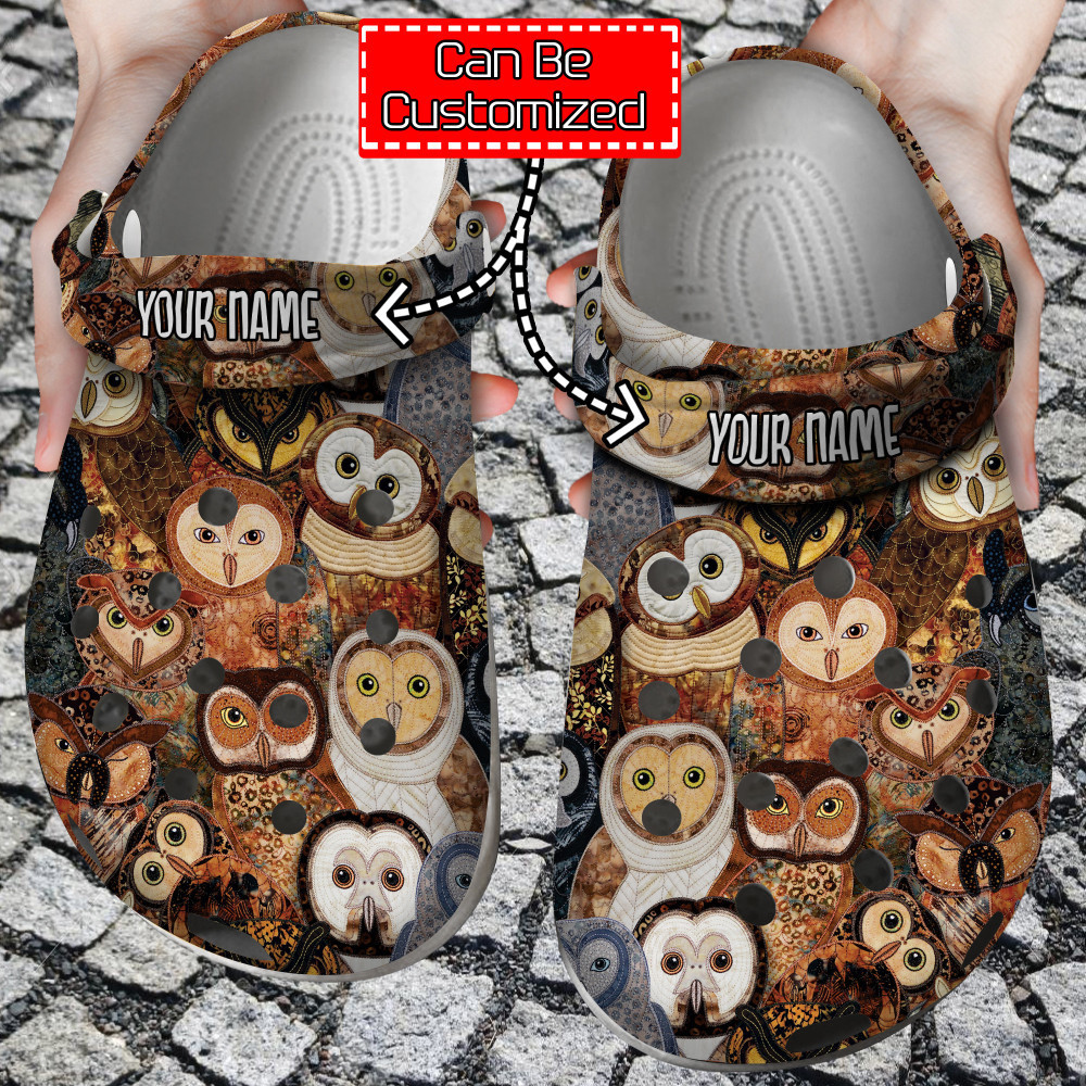 Animal - Personalized Cute Owl Patterns Clog Shoes For Men And Women