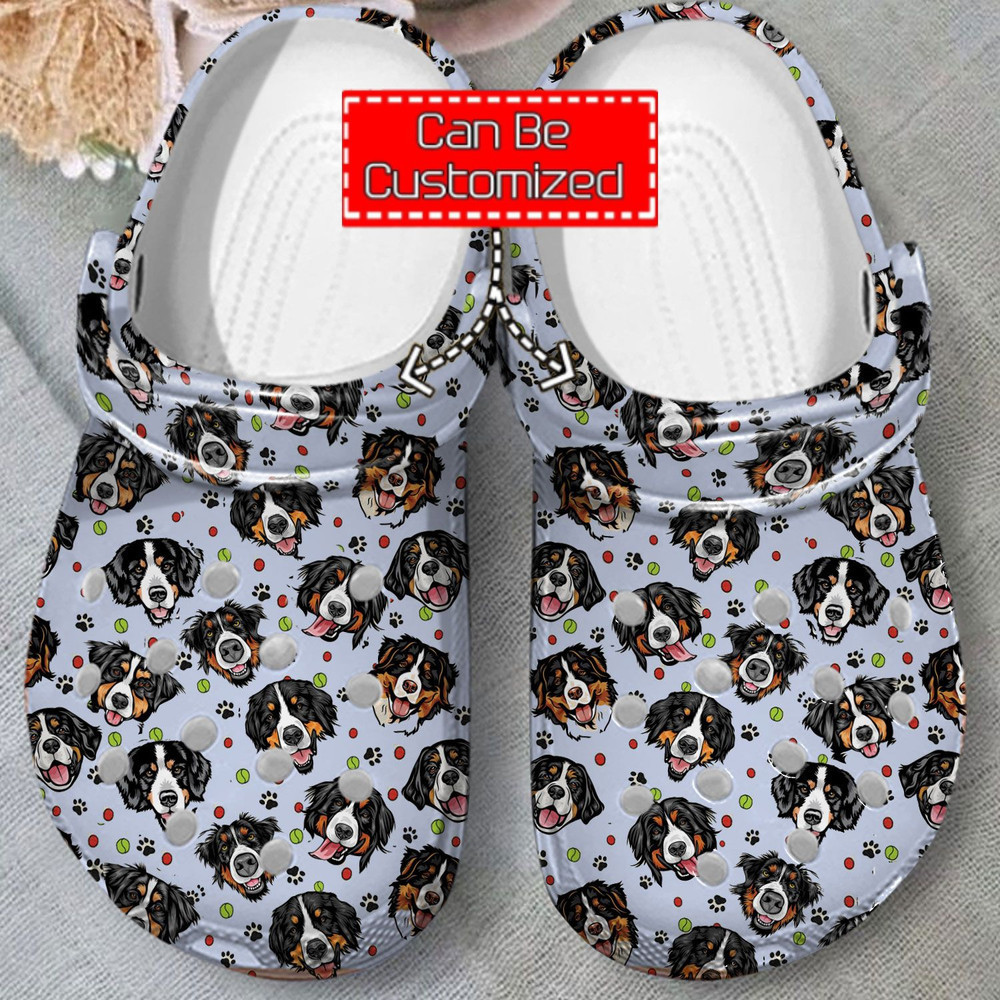 Animal Print - Bernese Mountain Clog Shoes For Men And Women