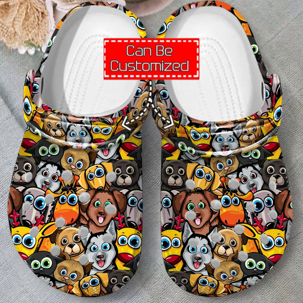 Animal Print - Dogs Collection Pattern Clog Shoes For Men And Women