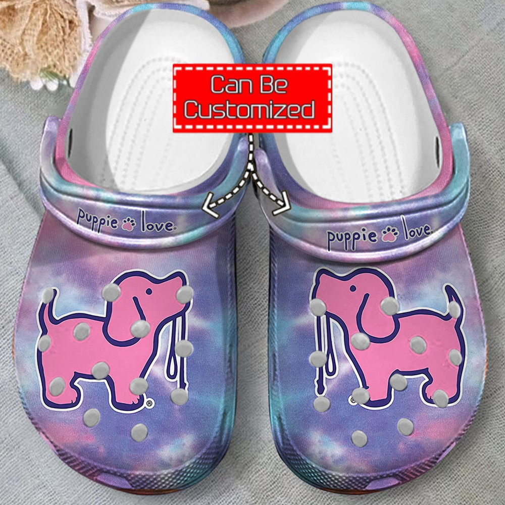 Animal Print - Puppie Love Pink Clog Shoes For Men And Women