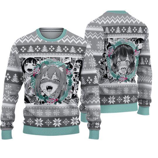 Anime Christmas Ugly Sweater, Anime Sweatshirt - Image 2