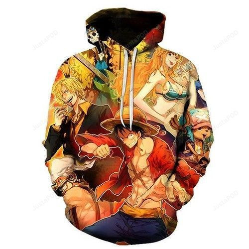 Anime One Piece 3D All Over Print Hoodie, Zip Hoodie