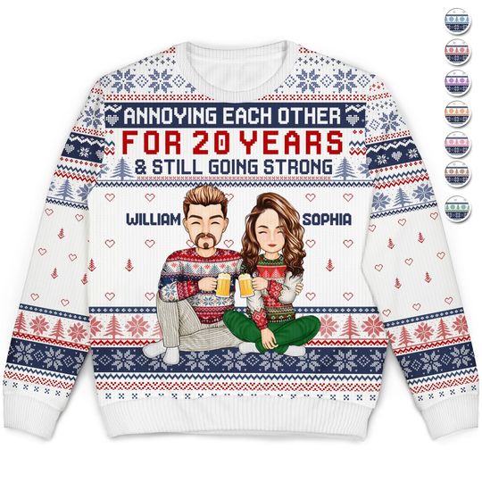 Annoying Each Other For And Still Going Strong - Personalized Unisex Ugly Sweater - Image 2