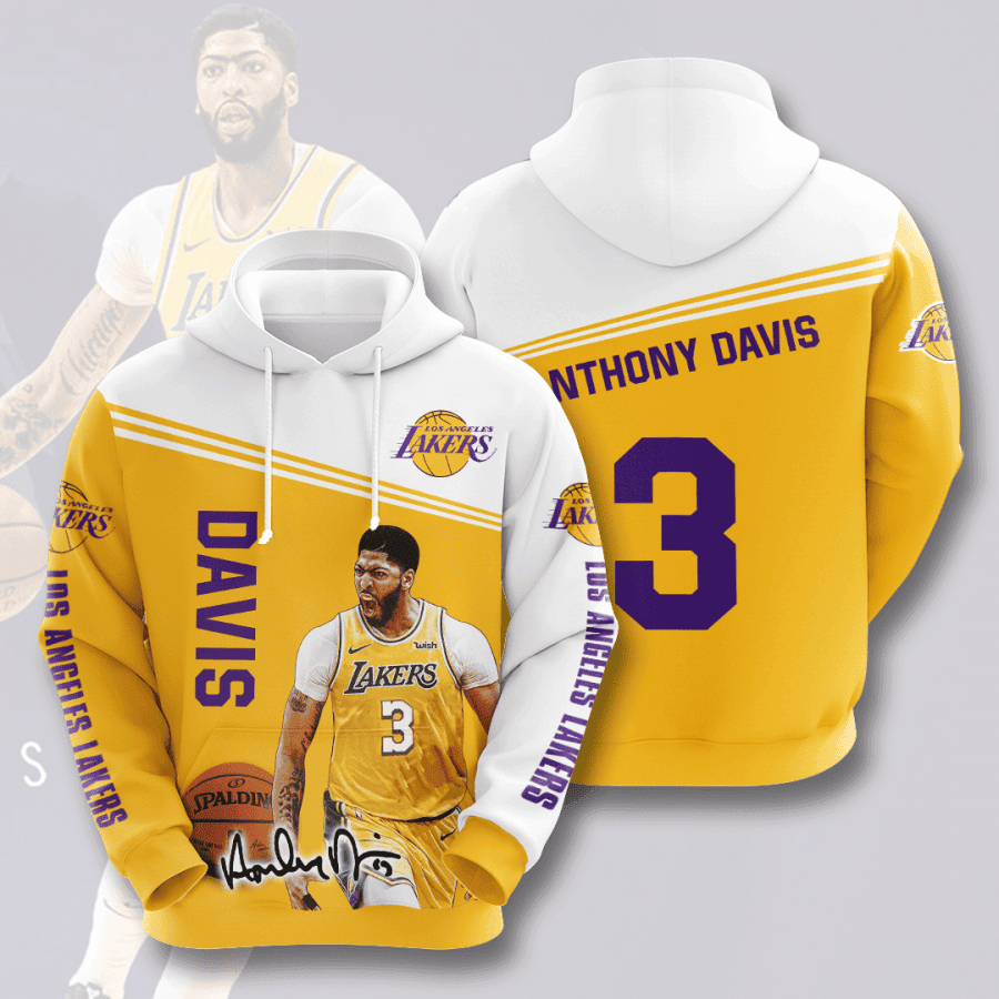 Anthony Davis Los Angeles Lakers 3D All Over Print Hoodie, Zip Hoodie