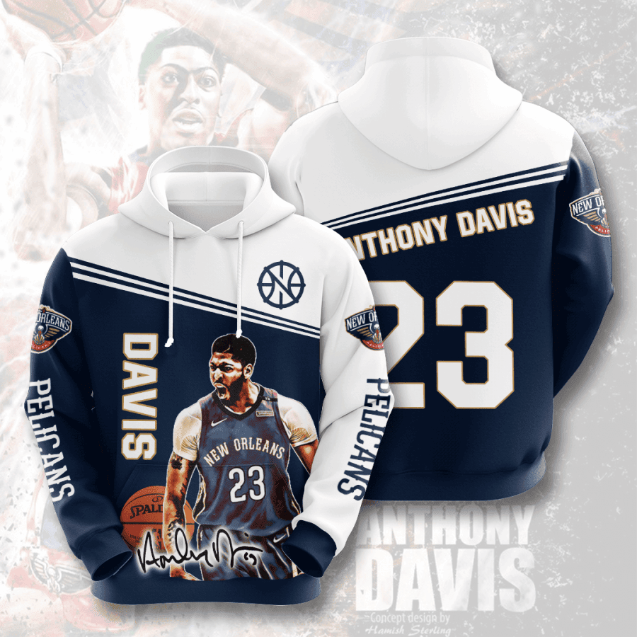 Anthony Davis New Orleans Pelicans 3D All Over Print Hoodie, Zip Hoodie