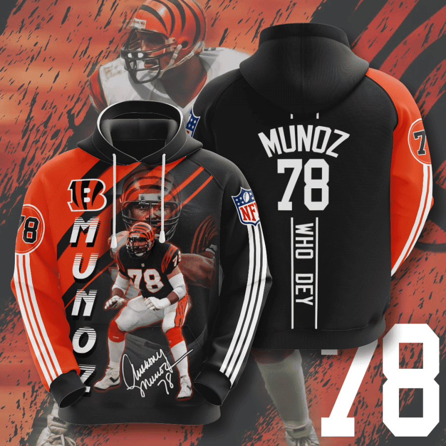Anthony Munoz Cincinnati Bengals 3D All Over Print Hoodie, Zip Hoodie