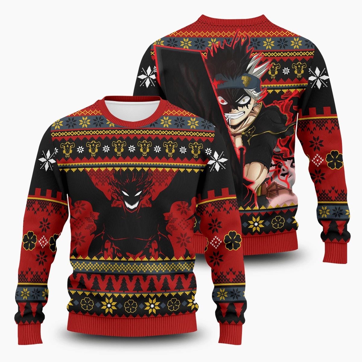 Anti Magic Demon Ugly Christmas Sweater Adult 3D Funny Matching for family