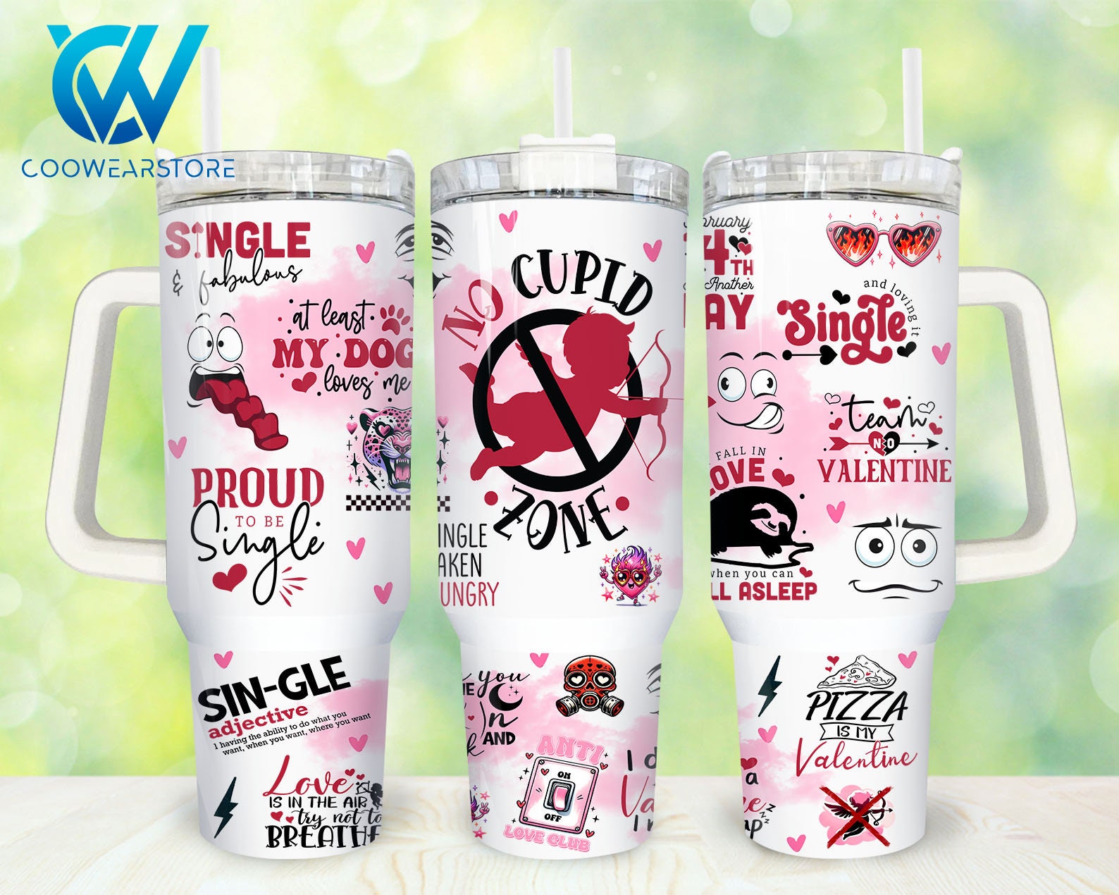 Anti Valentines Custom Stanley Cup 40 oz 30 oz Tumbler With HandleTVC2301861