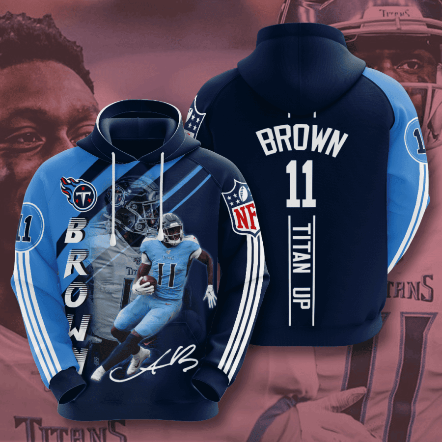Antonio Brown Tennessee Titans 3D All Over Print Hoodie, Zip Hoodie