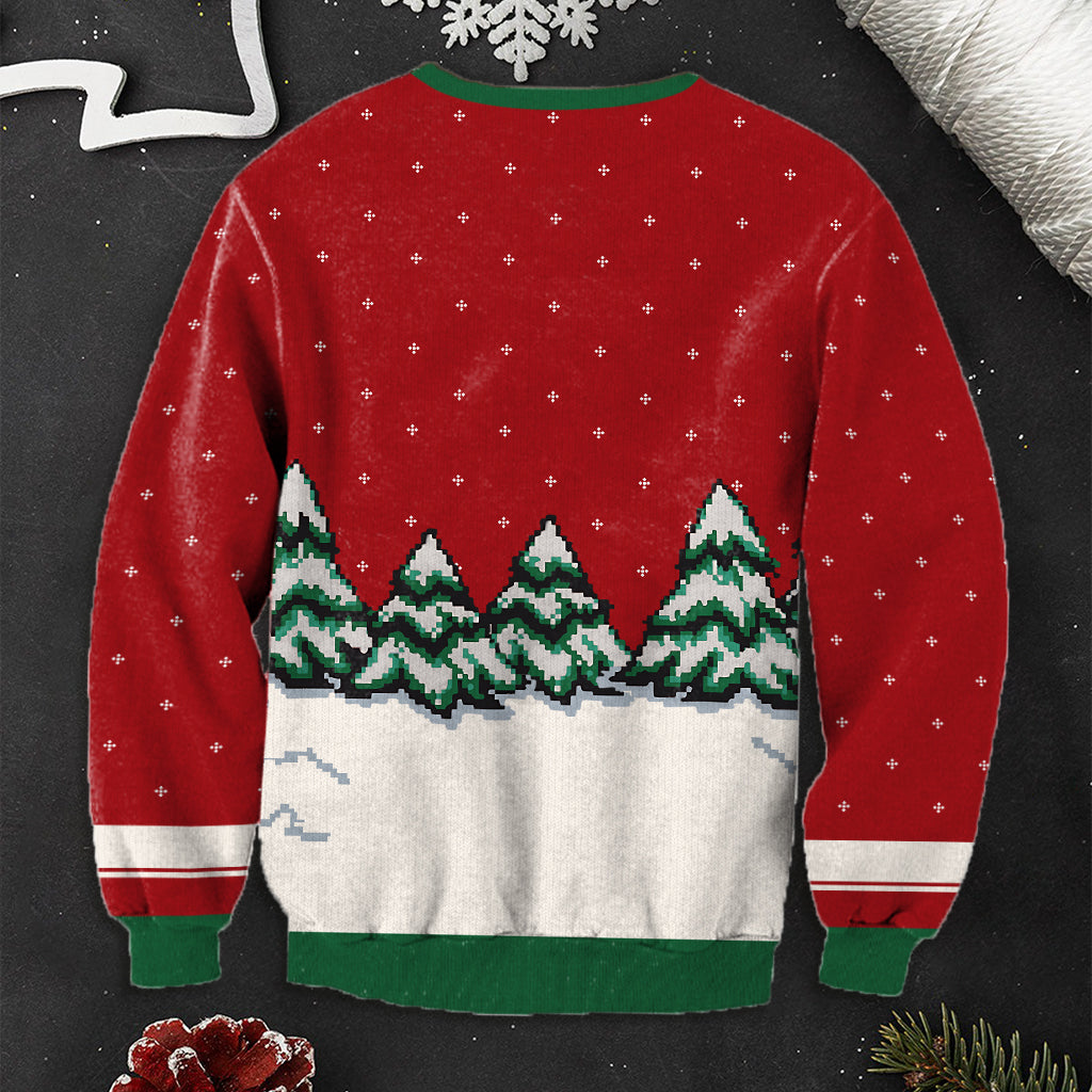 Any Title Cute Elephant - Personalized Grandma Ugly Sweater - Image 3