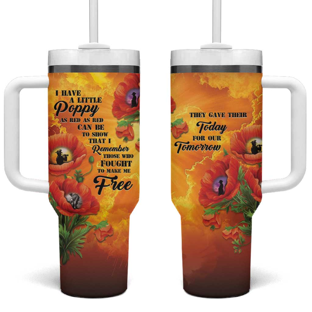 ANZAC Day Red Poppy Custom Stanley Cup 40 oz 30 oz Tumbler With HandleTVC2301261