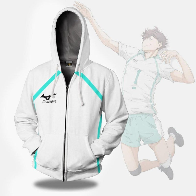 Aoba Johsai High Uniform Haikyuu 3D All Over Print Hoodie, Zip Hoodie